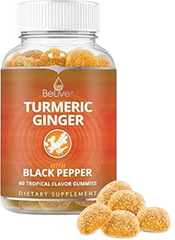 BeLive Turmeric Curcumin with Black Pepper & Ginger - 500 mg of Turmeric and...