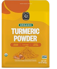 FGO Organic Turmeric Powder w/Curcumin, from India, 32oz, Packaging...