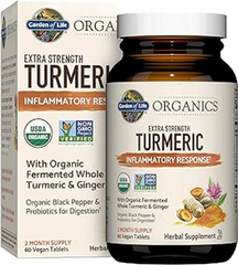 Garden of Life Organics Extra Strength Turmeric Inflammatory Response...