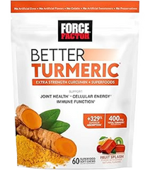 Force Factor Better Turmeric Joint Support Supplement for Extra Strength Joint Health, Featuring